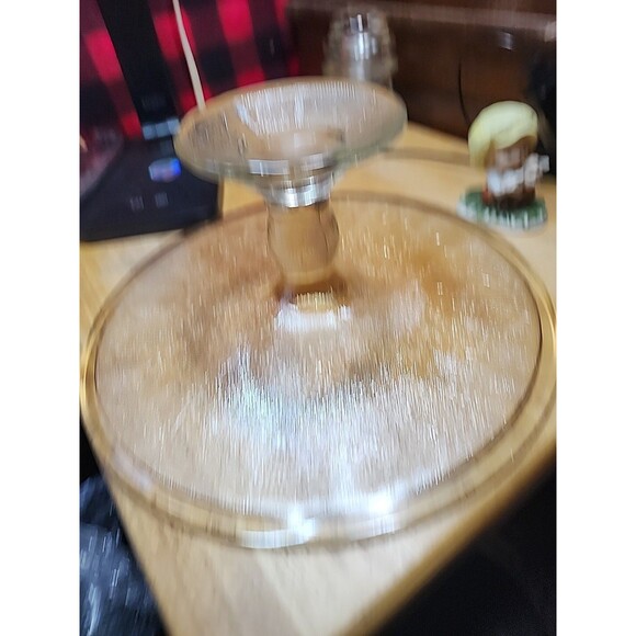 Vintage Amber Depression Glass Cake Stand – Madrid Pattern Federal Glass - Picture 6 of 8